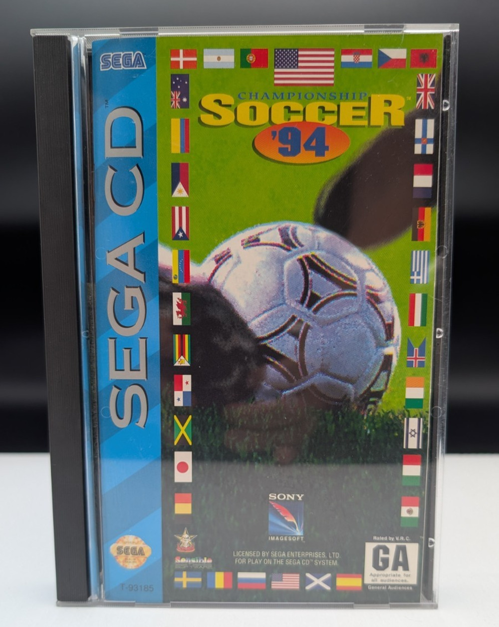 Championship Soccer 94 Sega CD Complete with Case, Manual, Registration Card